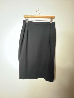 Escada Black Pencil Skirt with Tailored Front